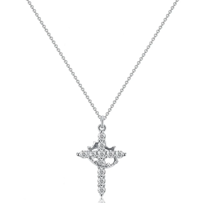 The Eternal Cross & Crown Necklace