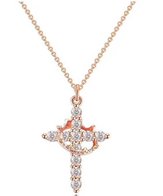 The Eternal Cross & Crown Necklace