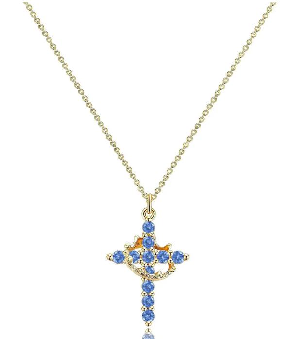 The Eternal Cross & Crown Necklace