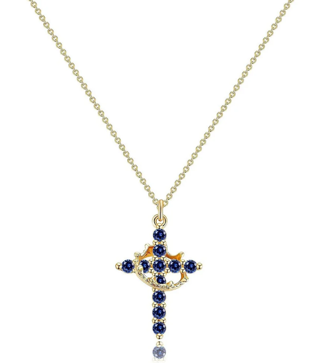 The Eternal Cross & Crown Necklace