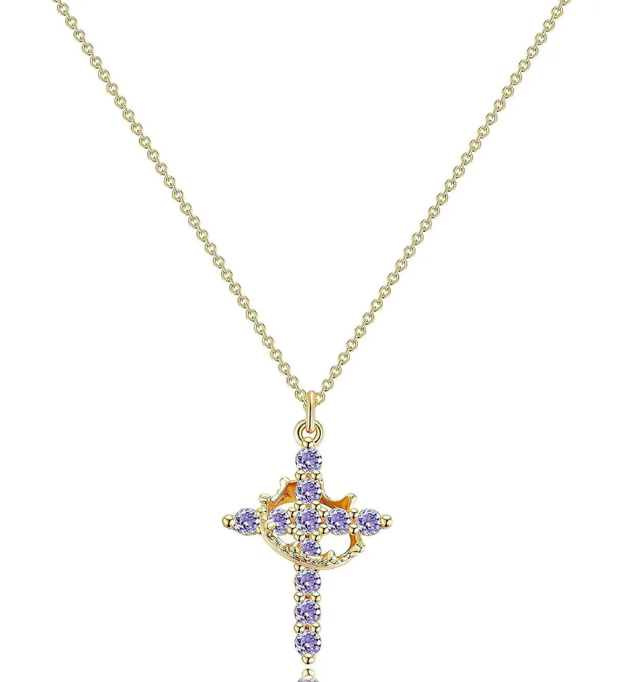 The Eternal Cross & Crown Necklace