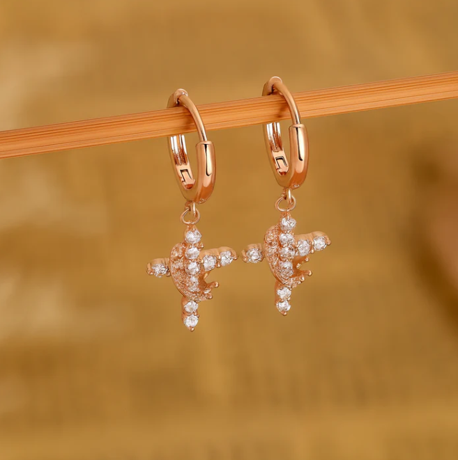 Cross & Crown Earrings