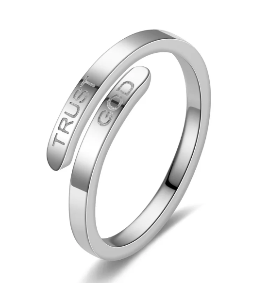 Trust God Adjustable Ring