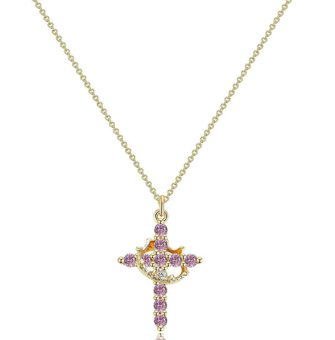 The Eternal Cross & Crown Necklace